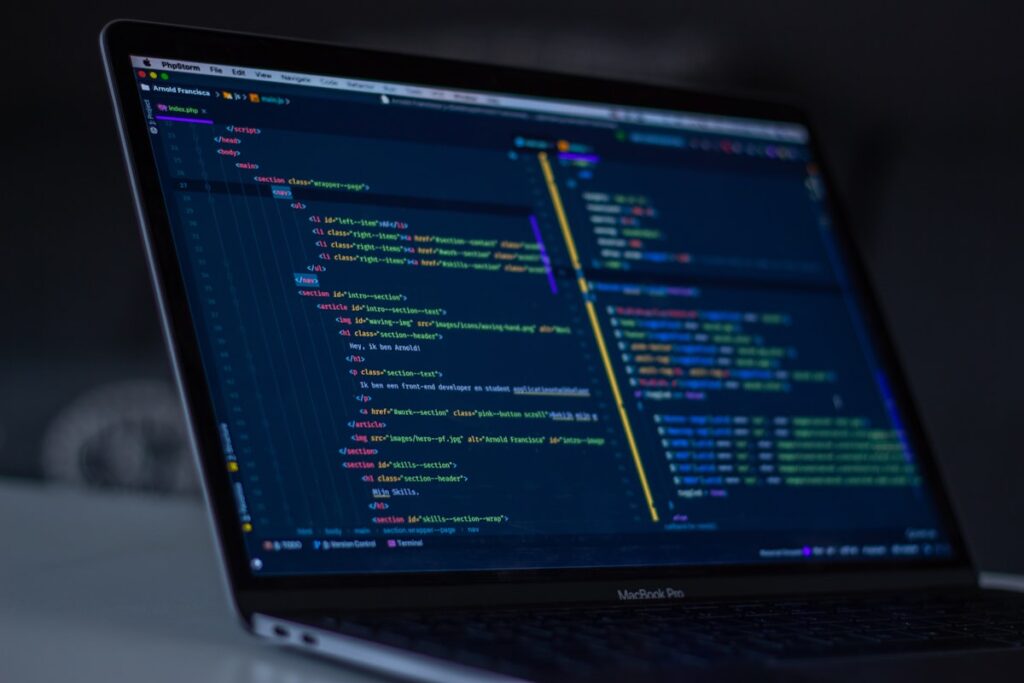Code debugging on a dark screen representing WordPress debugging workflow